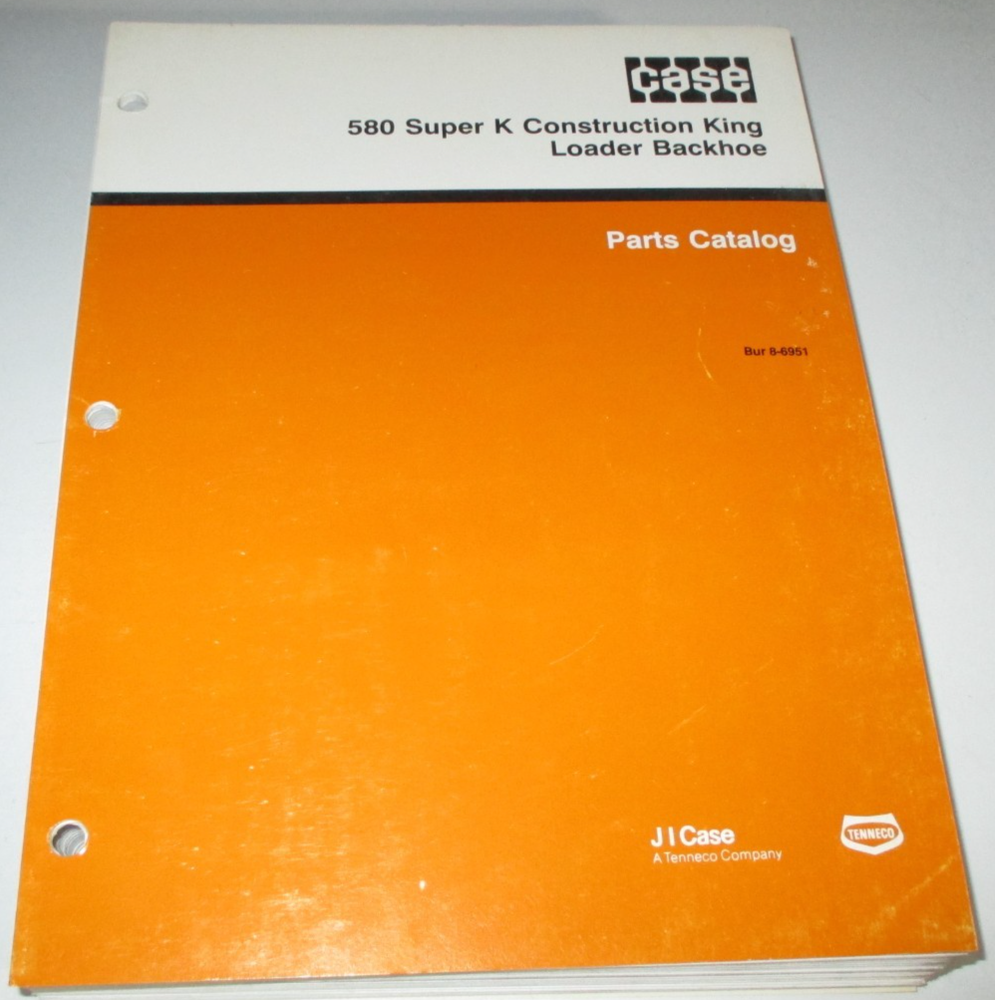 Case 580 Super K Tractor Loader Backhoe Parts Catalog Manual Book 8-6951 OEM!