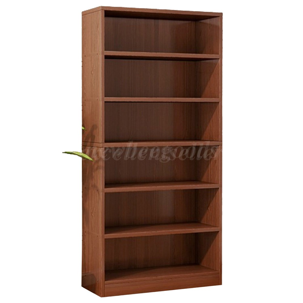 6 Tier Bookcase Bookshelf Industrial Display Rack Shelf Home Living Room 71''