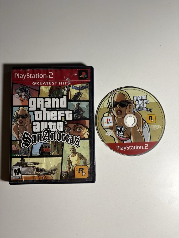 Grand Theft Auto San Andreas (Sony PlayStation 2 PS2, 2004) Tested