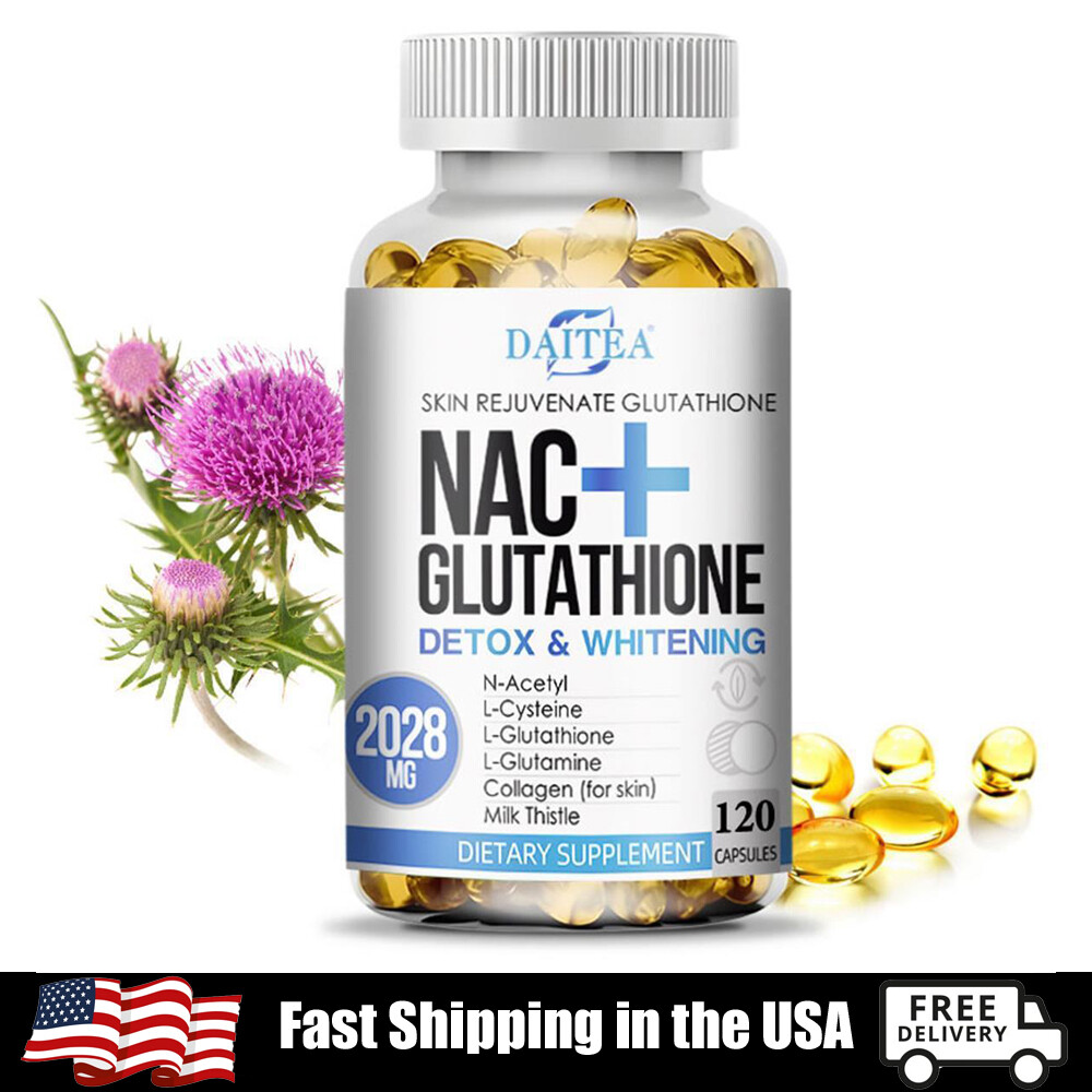 NAC Glutathione collagen , skin whitening, anti-aging antioxidant 120 Caps