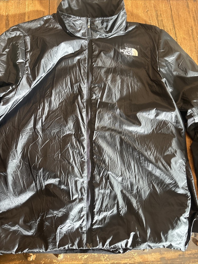 North Face Windbreaker Full Zip Black Size XL