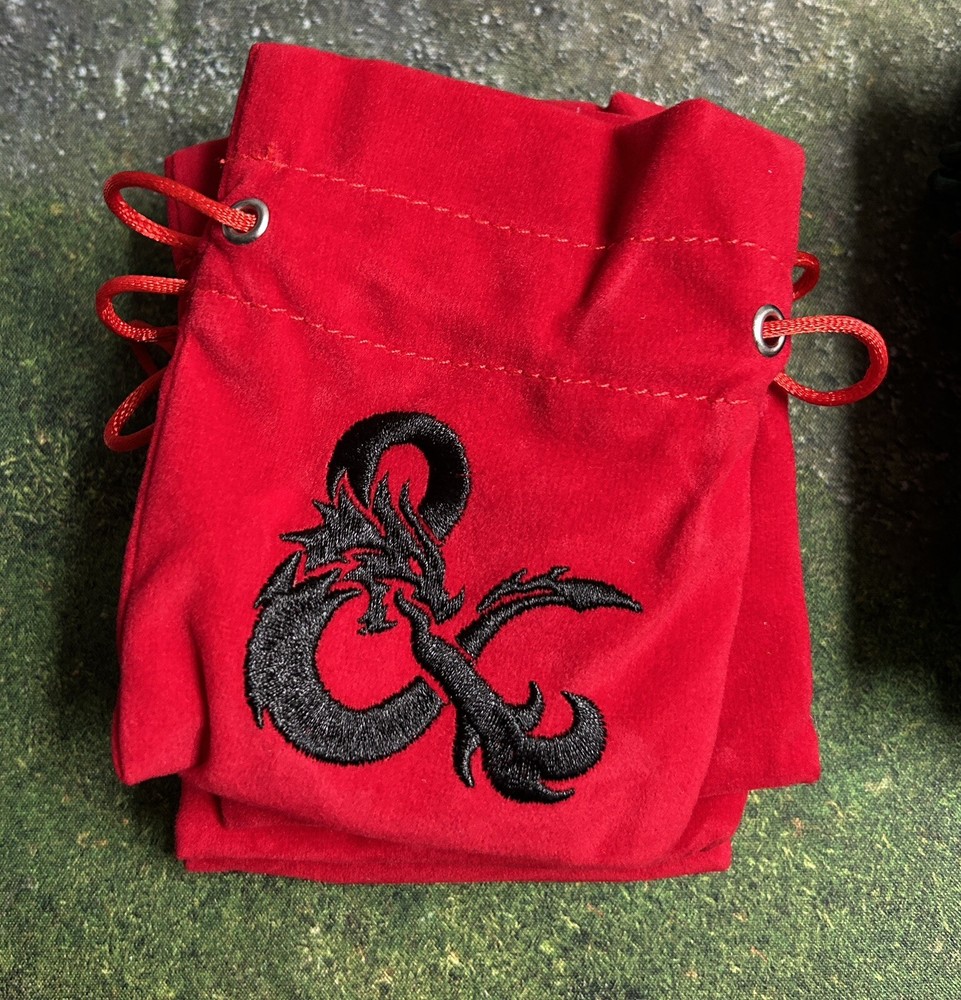 Dungeons & Dragons Acererak's Treasure Packs: Red Dice Bag Black stitching GEG-image