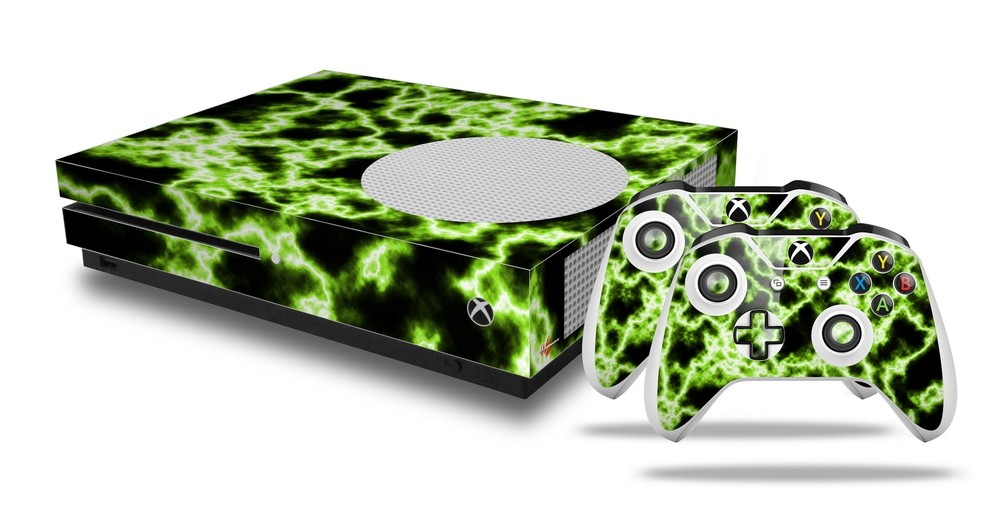 Skin XBOX One S Console Controller Electrify Green