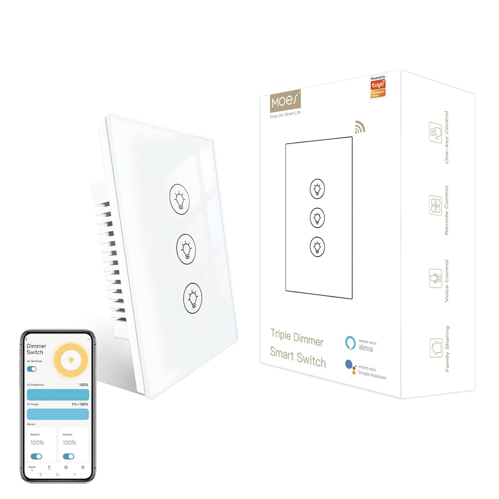 Smart WiFi Dimmer Switch for LED Lights with Full Range Dimming