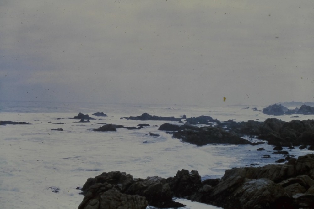 1960s Unknown Film 35mm Slide, Pacific Ocean Rocky Coastline Monterey California