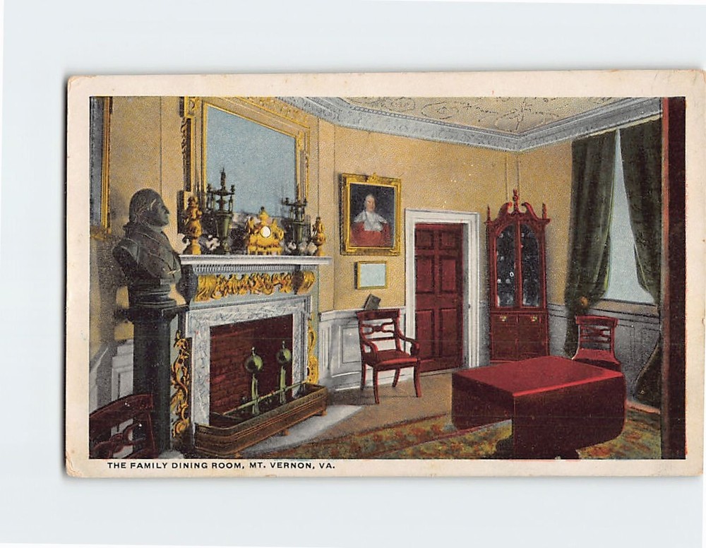 Postcard Family Dining Room Mount Vernon Virginia USA