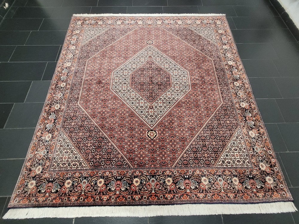 Bidjar Rug 255x245cm Fine Cork Wool Geometric Medallion