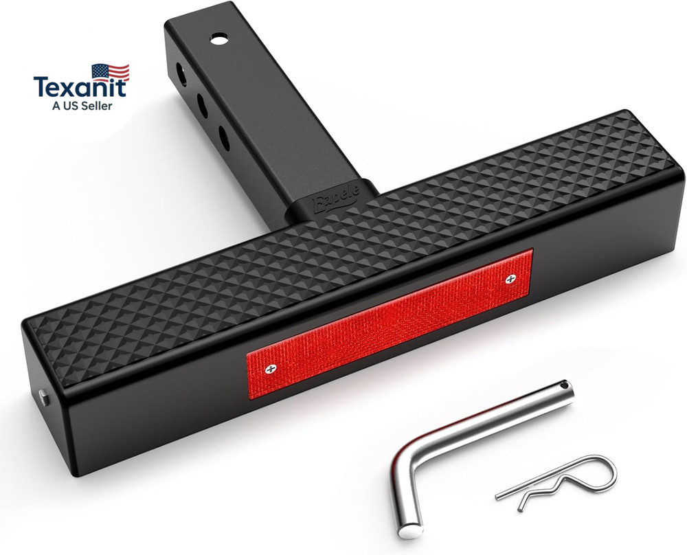 Hitch Step for 2 Inch Receiver, with Safety Reflectors, Universal anti Slip Bump