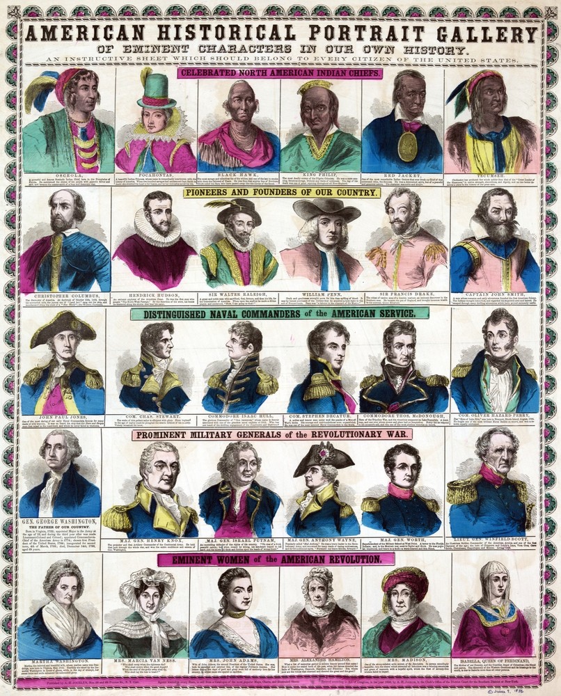 9446.Decoration Poster.Room interior wall design art.American history portraits