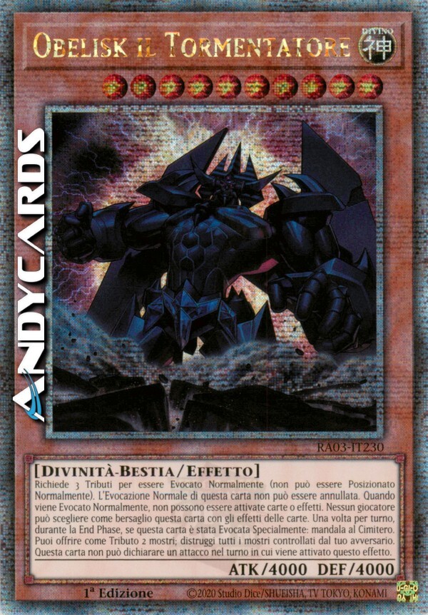 Obelisk The Tormentor Quarter Century Rare 1st Ed RA03 IT230  