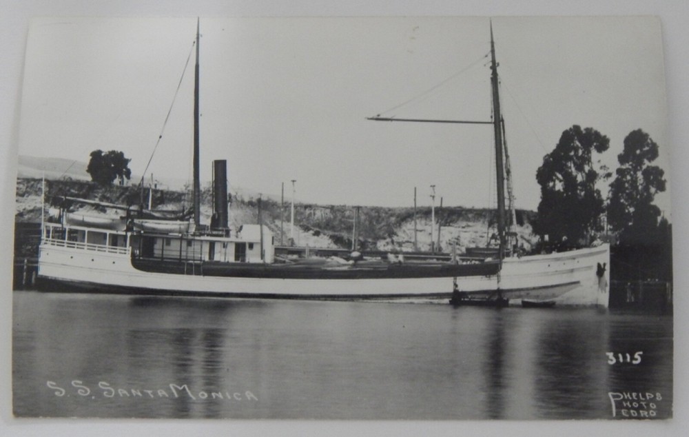 Steamship Steamer SANTA MONICA real photo postcard RPPC