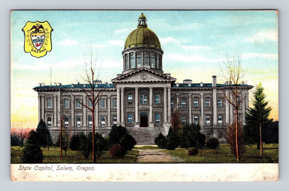 Salem OR-Oregon State Capitol Vintage Postcard