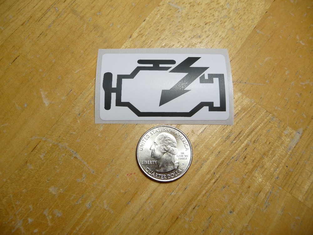 Bulk Pack of 50 Check Engine Light Stickers - Custom Decals Available