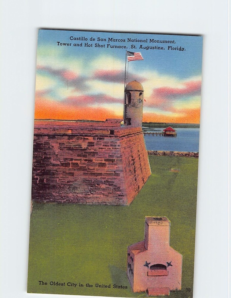 Postcard Castillo de San Marcos National Monument St. Augustine Florida USA
