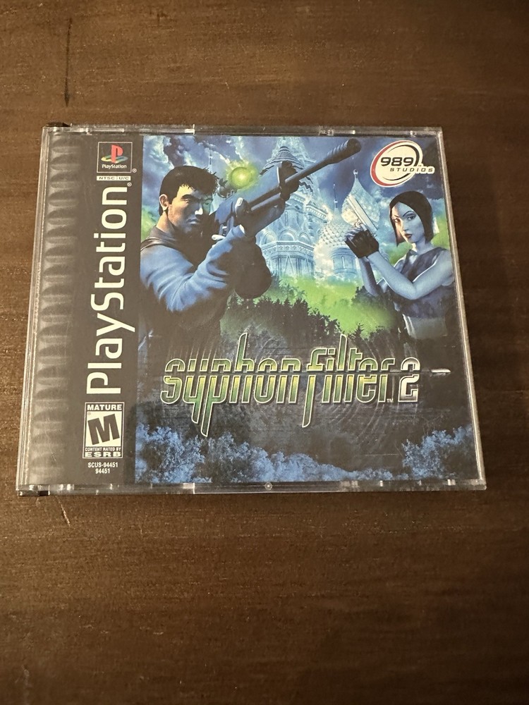 Syphon Filter 2 (Sony PlayStation 1, 2000) PS1 Black Label W/ Manual Tested