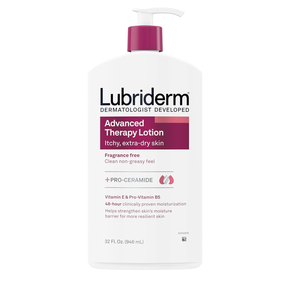 Lubriderm Advanced Therapy Fragrance-Free Lotion, Vitamin E, 32 fl. oz
