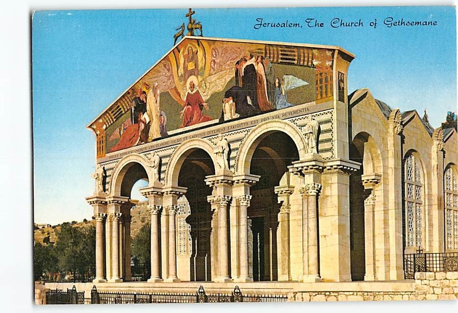 Postcard Church of Gethsemane Jerusalem Israel