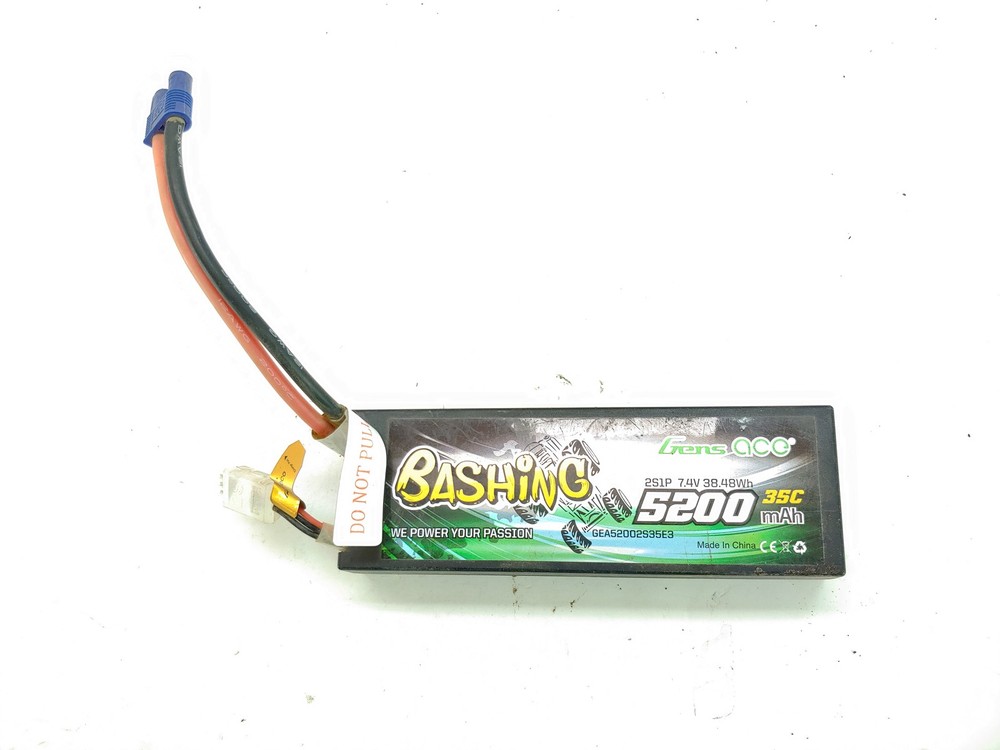 Gens Ace 5200mAh 7.4V 35C LiPo Battery Used-image