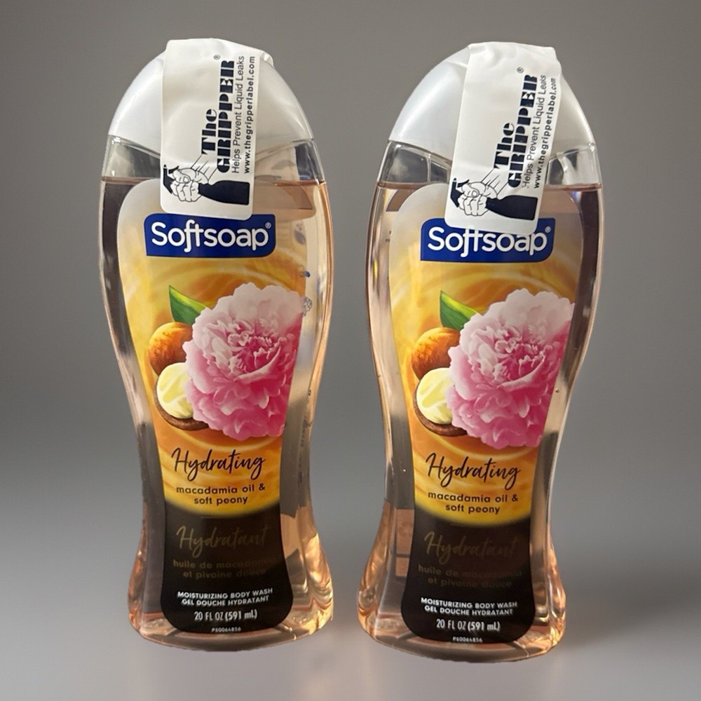 Softsoap Hydrating Body Wash Macadamia Oil & Peony 2 PACK,  20FL OZ Each