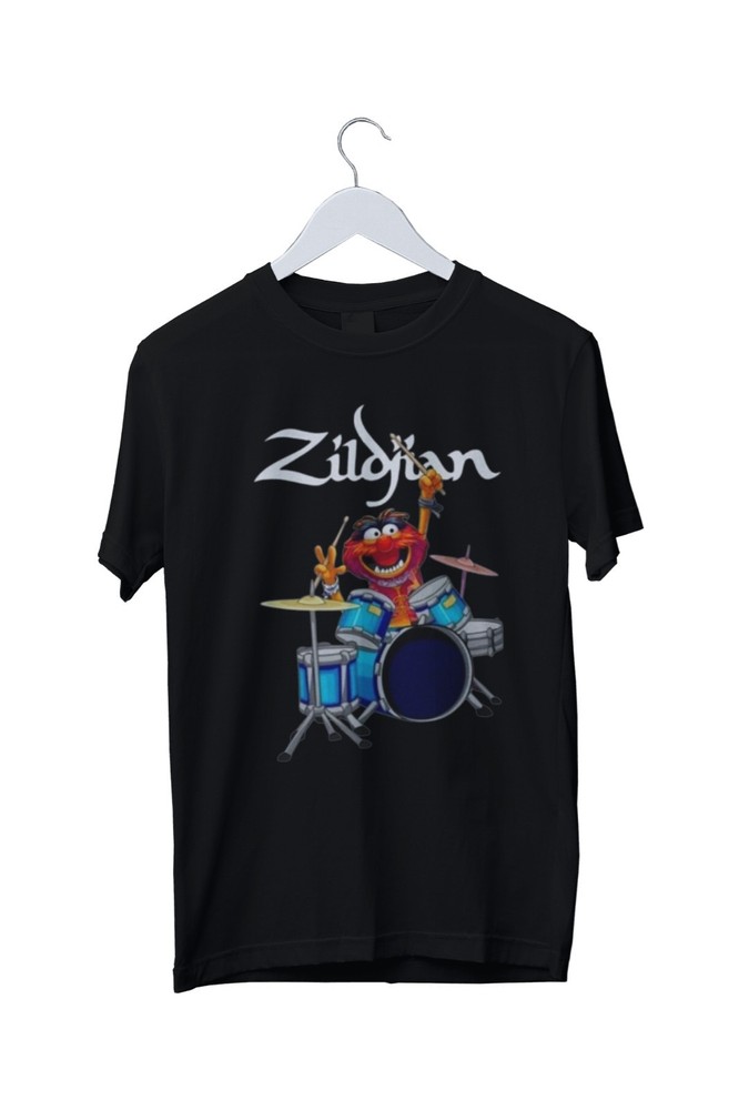 The Muppet Show Zildjian Drums Graphic Print T-Shirt Mens S M L XL 2 3 4 XL