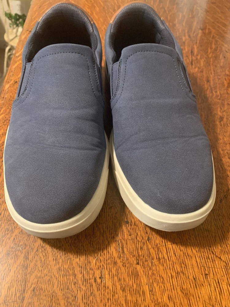 Men’s 9.5 W Dr Scholl’s Slip On Loafers Navy Blue