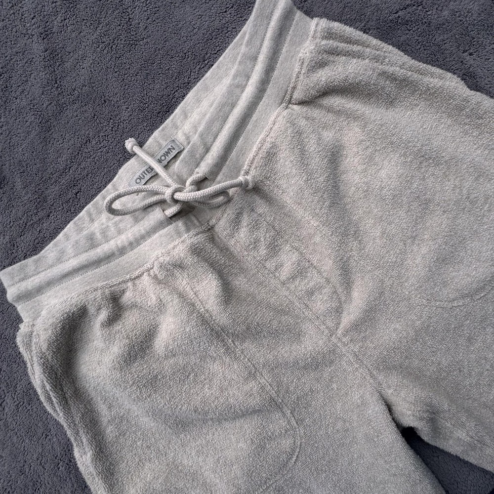 Outerknown Jogger Pants Mens Small Beige Terry Sweatpants Drawstring Pockets