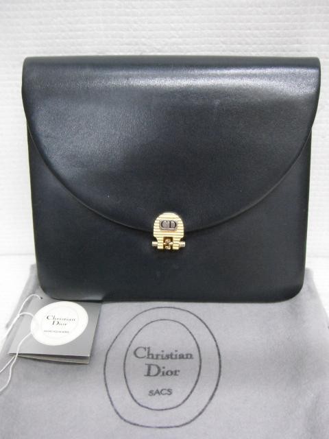 Dior J18-A Black Leather Chain Shoulder Bag New