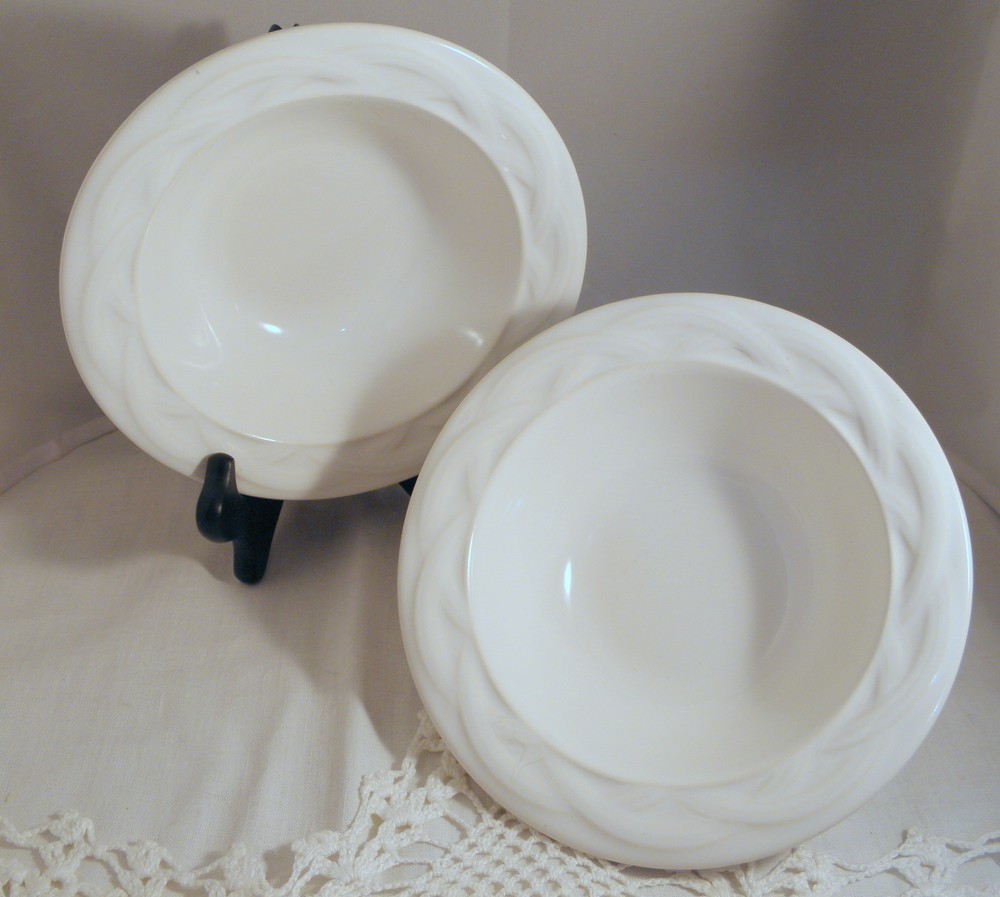 Pfaltzgraff Acadia White Dessert Bowls Set of 4 Elegant Serving Dishes-image