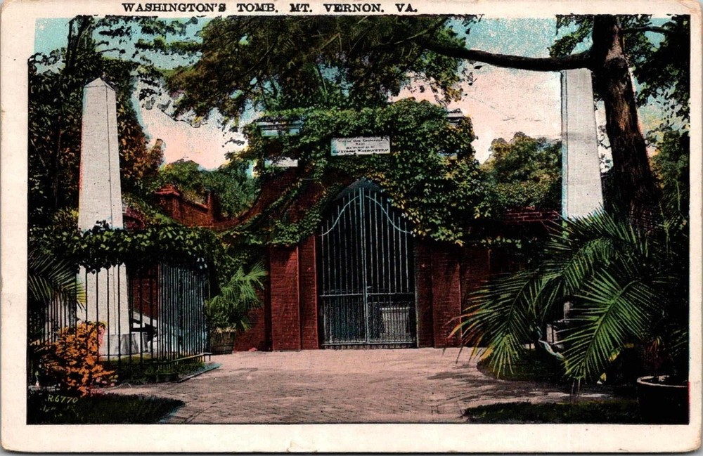 Washington's Tomb Mt Vernon Virginia VA Postcard