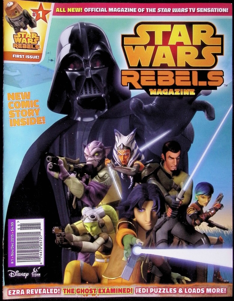 STAR WARS REBELS MAGAZINE 1 — November/December 2015 — Titan Publishing VG Cond