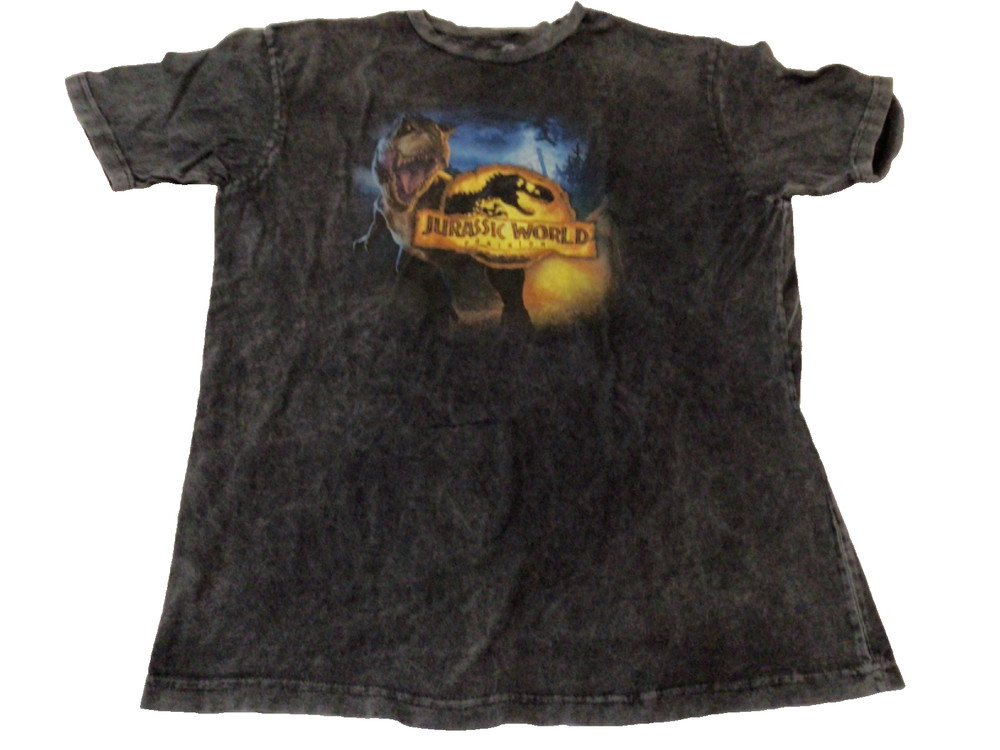 Jurassic World Dominion Graphic T Shirt Men's L Gray Universal Studios