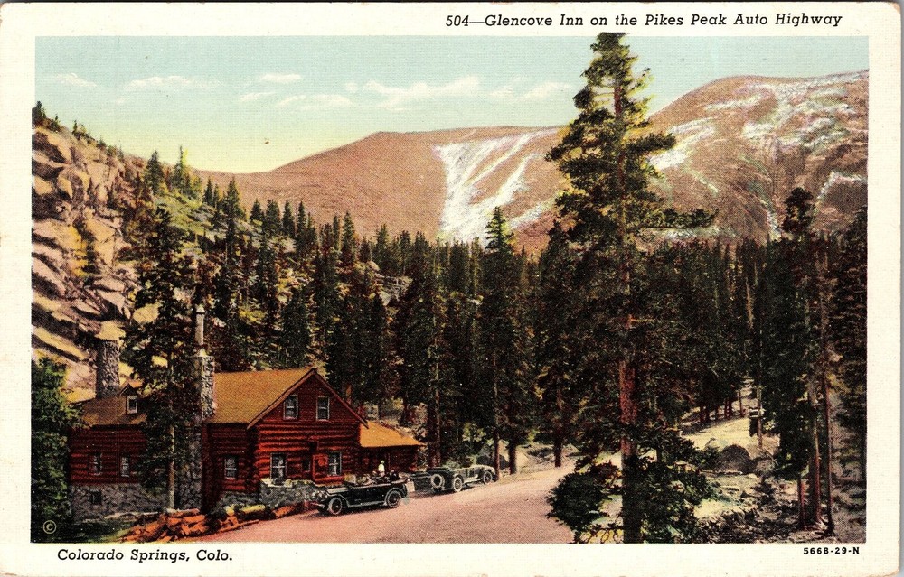 Colorado Springs CO-Colorado, Glencove Inn Pikes Peak, Vintage Postcard