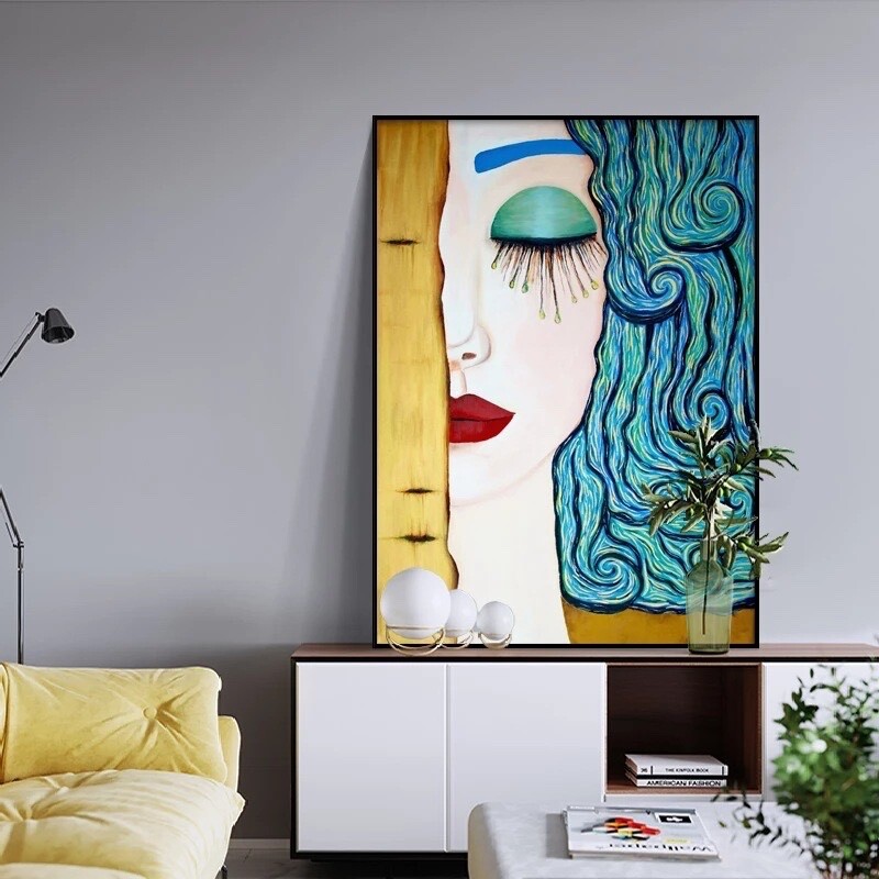 Gustav Klimt Golden Tears canvas painting Poster wall art Wall Decor