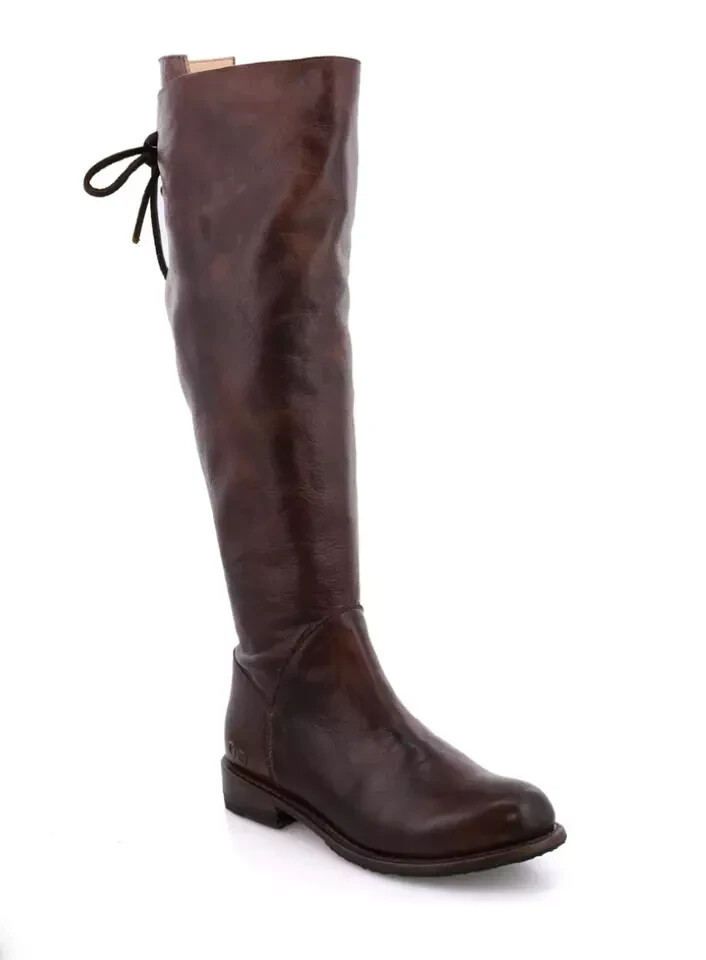 BED STU Women's Cobbler Series brown Leather Knee High Boots Riding US 6.5