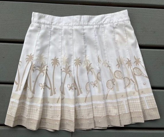 Vintage TAIL Tennis Pickleball Skirt Palm Trees Tennis Racquets