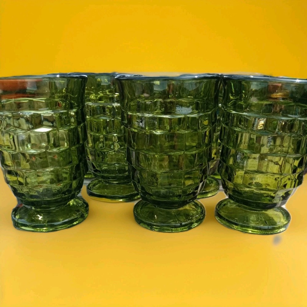 Vintage WHITEHALL Avacodo Juice Glasses Set Of 8