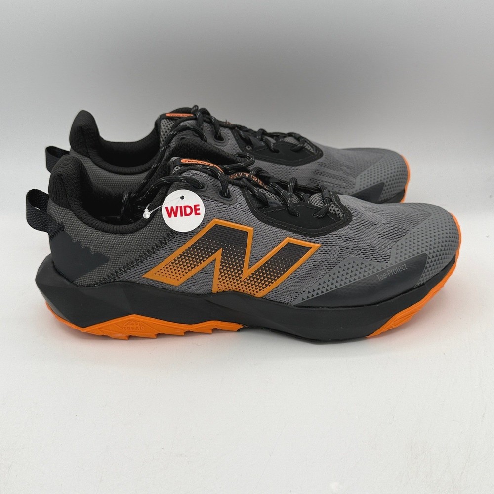 New Balance DynaSoft Nitrel v6 Trail Running Mens 9 Grey Orange Wide MTNTRCS6