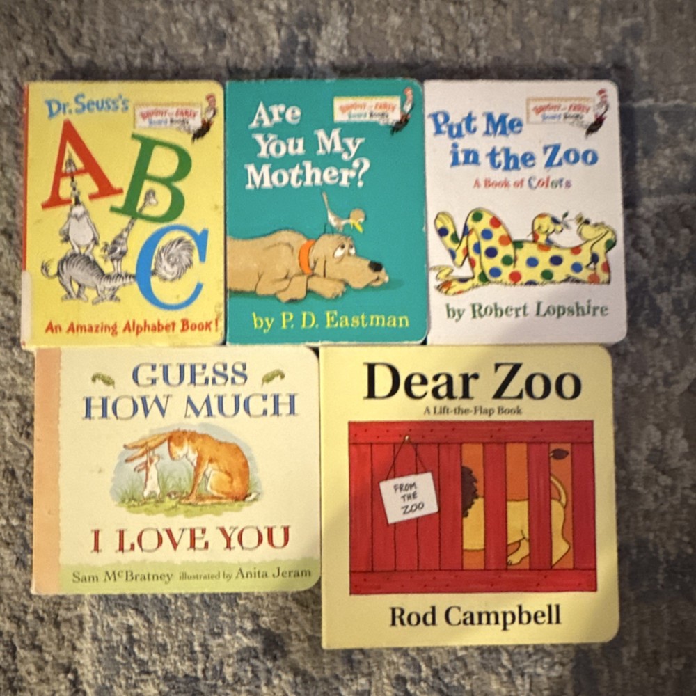 Dr. Seuss Bright & Early Board Books Lot 5 ABC Are You My Mother? Dear Zoo