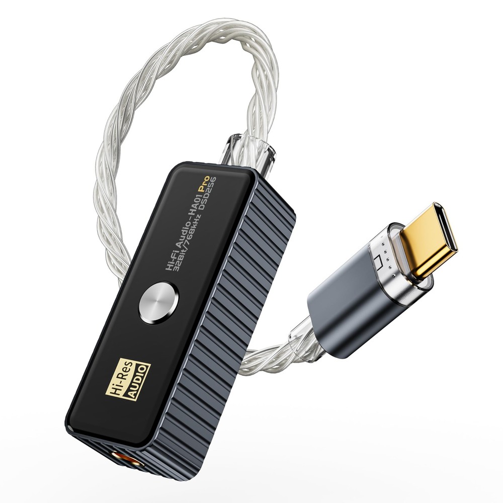 USB C DAC Headphone Amplifier, Portable 3.5mm Audio Adapter Dongle, Hi-Res 32...