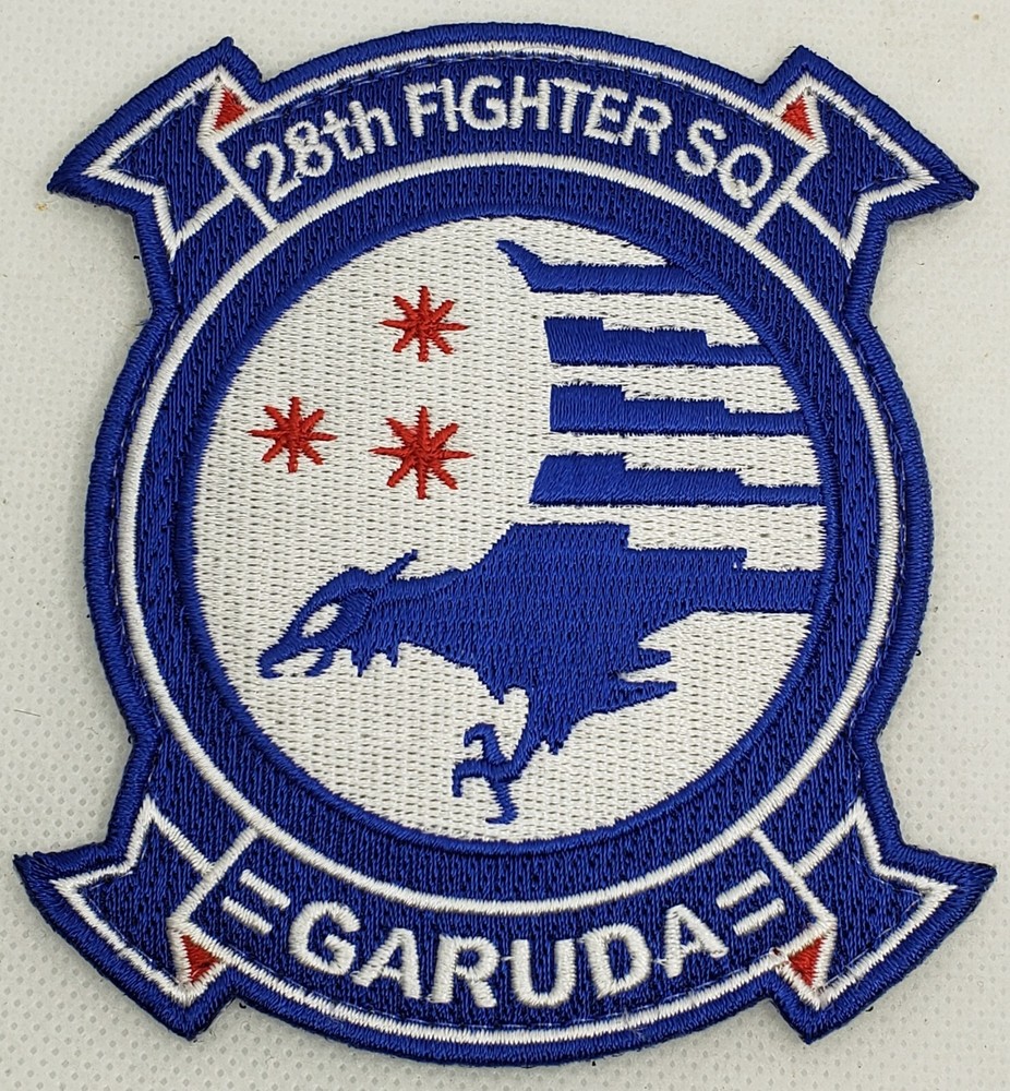 28th Fighter Squadron Ace Combat F-15 Strike Eagle Garuda Team Tactical Embroidered Patch-image