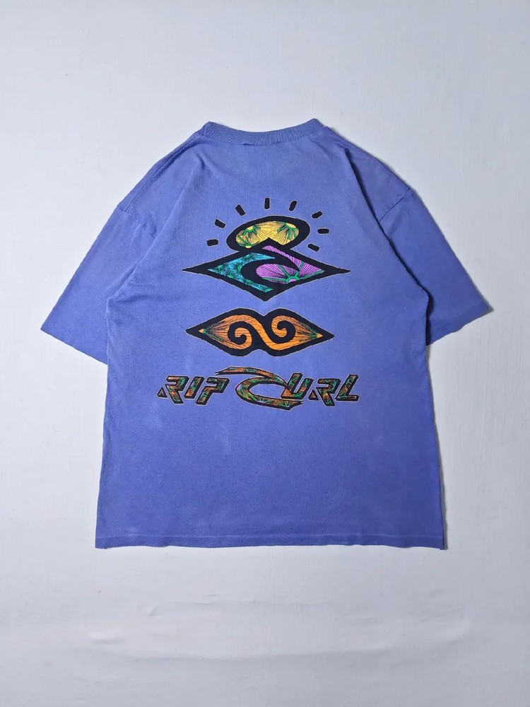 Vintage 90s Rip Curl Surf T Shirt Purple Single Stitch Made In Australia Size L