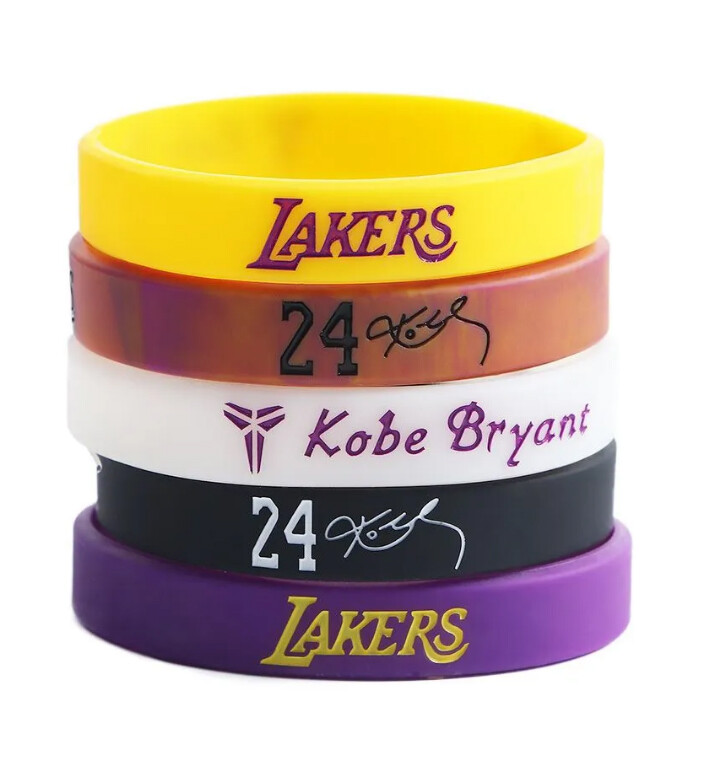 1PC Kobe Bryant Mamba 24 Silicone Wristband Bracelet - 5 Colors to Choose
