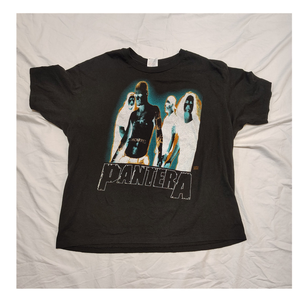 Hanes Ultraweight Pantera 1993 Graphic Band Tee Black XL Short Sleeve Cotton