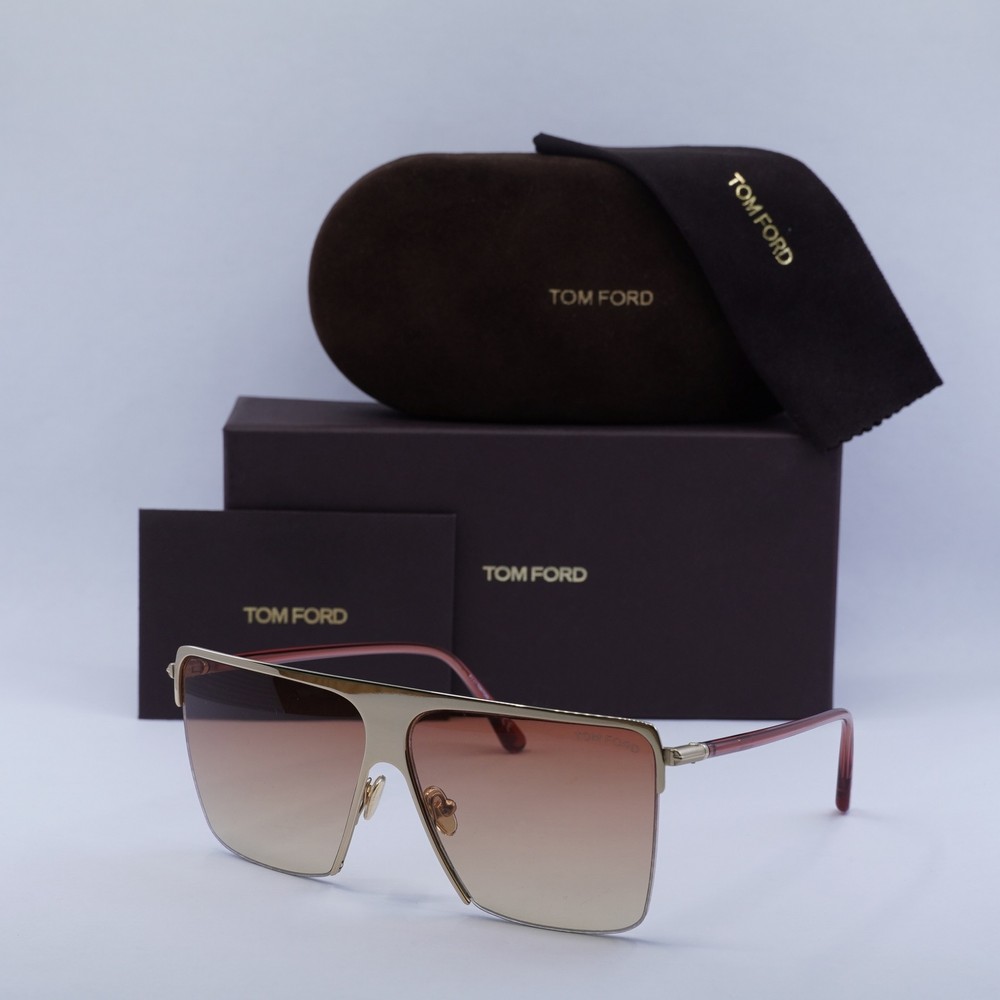 TOM FORD FT0840 28T Rose Gold Gradient Bordeaux Sunglasses Authentic New 61-11-140