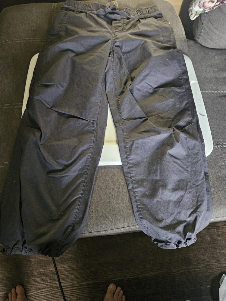 Pilcro Parachute Pants Bungee Cords Ankle Oversize Fit Gorpcore Small Gray