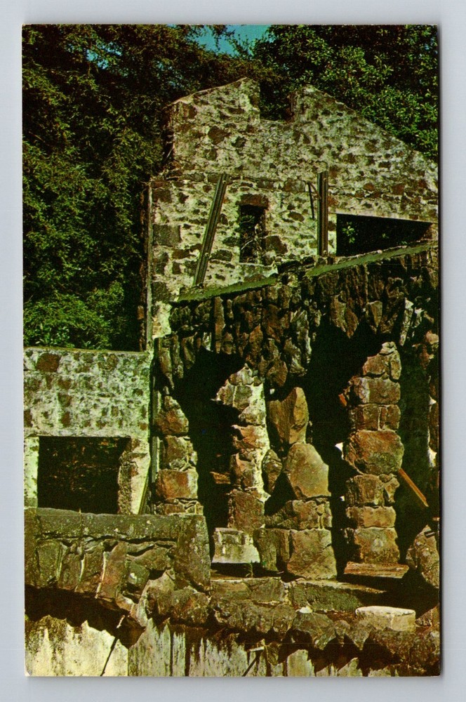 Glen Ellen, CA-California, Jack London Wolf House Ruins Vintage Postcard