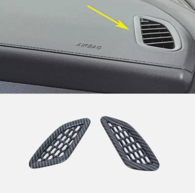 Carbon Fiber Dashboard Air Outlet Vent Cover Trim For Hyundai SONATA 2024 2025