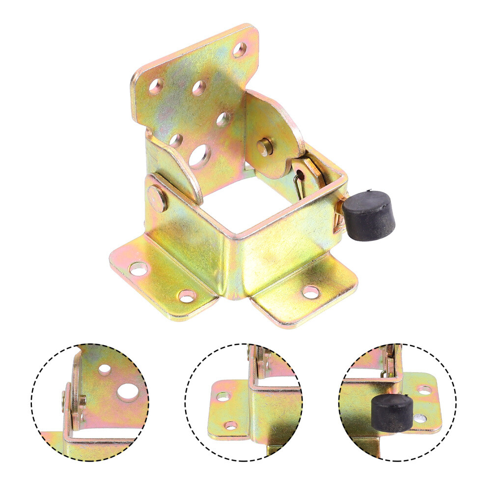 4 Pcs Table Leg Hardware Folding Hinge Support Bracket Automatic Lock