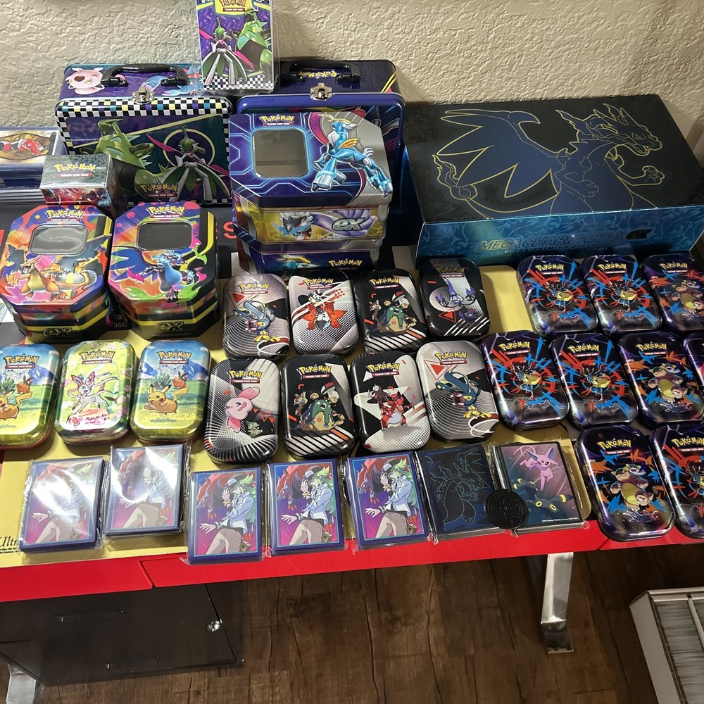 HUGE Pokemon Empty Booster Bundle & Mini Tin Lot - 35+ Items - FREE SHIPPING!!!