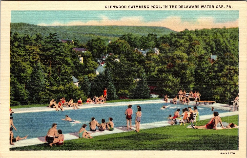 Delaware Water Gap PA-Pennsylvania Glenwood Pool Vintage Postcard